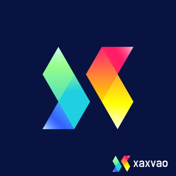 Geometric x letter logo