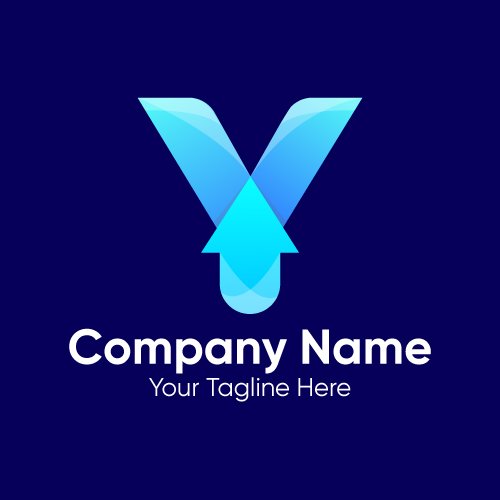 Creative Y+arrow logo design । Y letter । y logo design