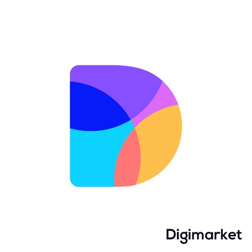 Modern Multicolor Overly D logo for marketing agency