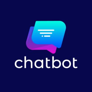 Modern colorful chatbot massaging logo design