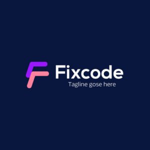 Modern minimal F letter code logo - development logo