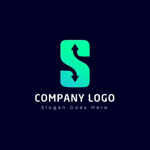 Modern s arrow logo design - minimalist S S-modern-logo