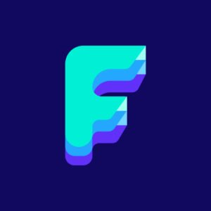 Abstract creative letter F logo - F symbol mark