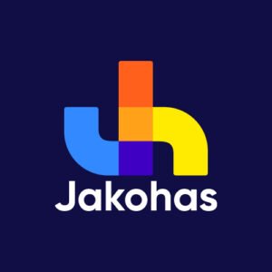 Colorful letter JH logo design inspiration - HJ brand mark
