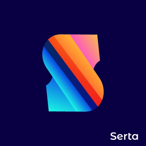 Geometry shape Modern Colorful S Letter Logo Design