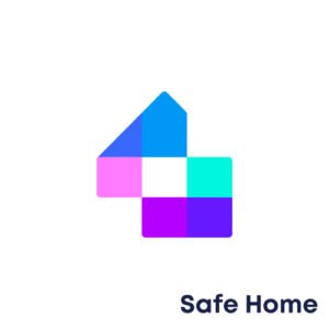 Modern color overly real estate logo home logo design