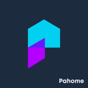 Modern real estate logo, home house P logo design