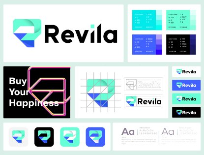 Revila modern logo & branding design