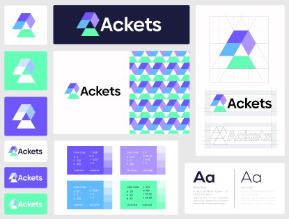 startup business Ackets brand identity design
